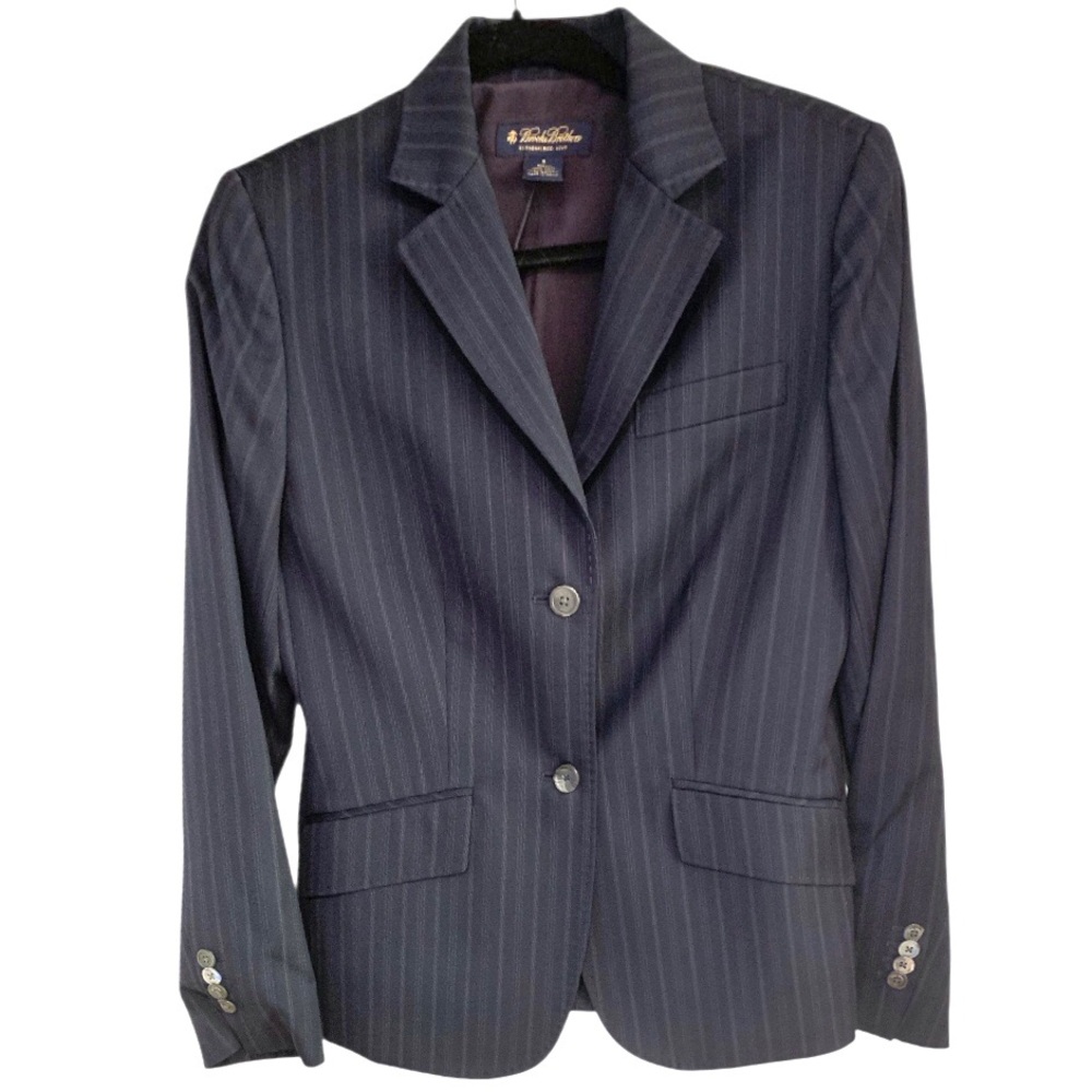 Brooks Brothers Dark Blue Pinstripe Blazer Size 6